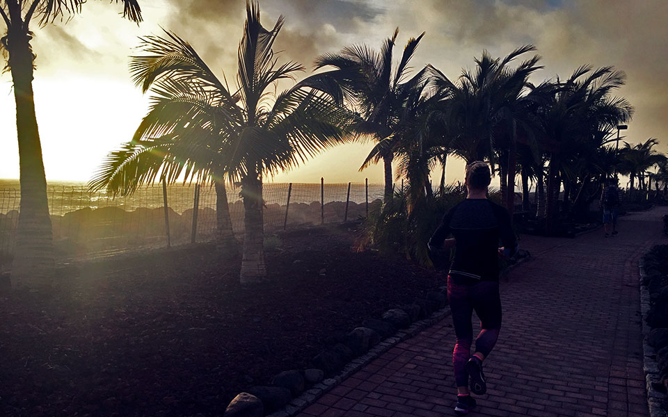 Løping i solnedgangen på Gran Canaria / Løping / Løpetrening
